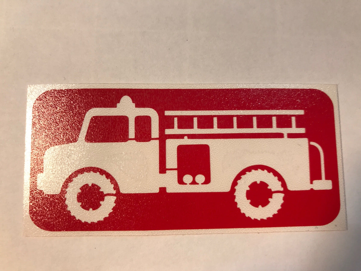 Fire Engine Glitter Tattoo Stencil Pack - 20 Single-Use Templates