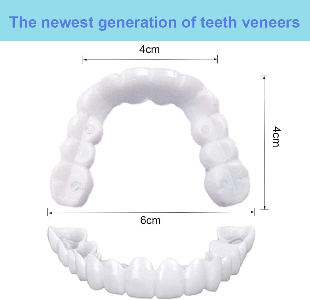 Temporary Denture Set - Custom Fit Reusable False Teeth for Smile Enhancement