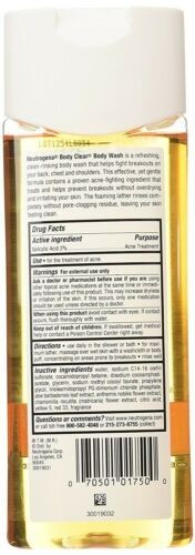 Neutrogena Acne Body Wash Salicylic Acid for Sensitive Skin 8.5oz