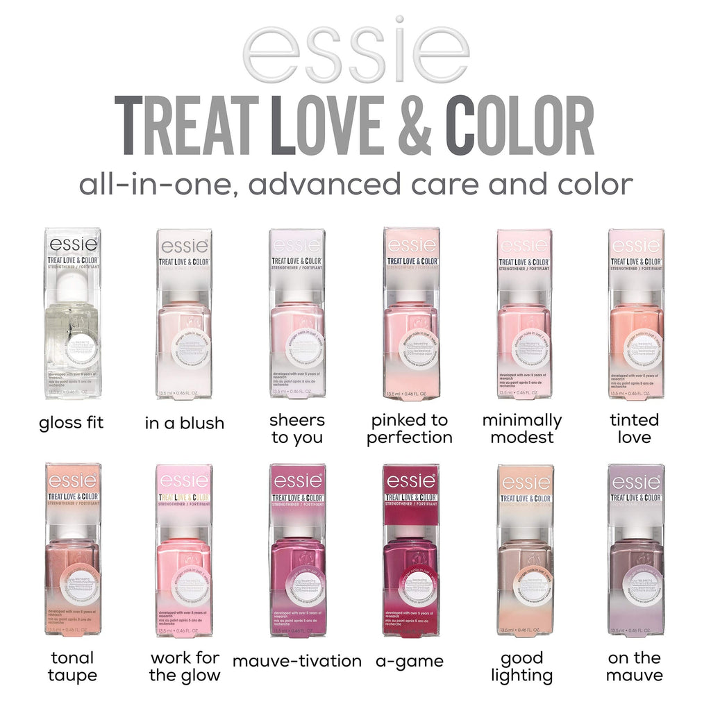 Essie Nail Strengthener & Color Treatment for Normal to Dry Nails - Pinked