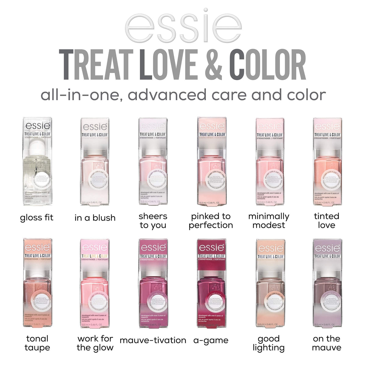 Essie Nail Strengthener & Color Treatment for Normal to Dry Nails - Pinked