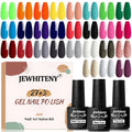 Gel Nail Polish Kit with 27 Colors, Matte & Glossy Top Coats, Base Coat Set