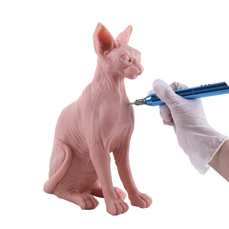 Cat Tattoo Practice Skin Silicone Model for Studio Training