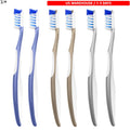 Soft Ergonomic Toothbrushes Pack of 6 for Sensitive Gums & Teeth