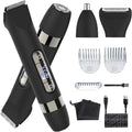 4-in-1 Waterproof Men’s Body Hair Trimmer with Dual Heads & Accessories