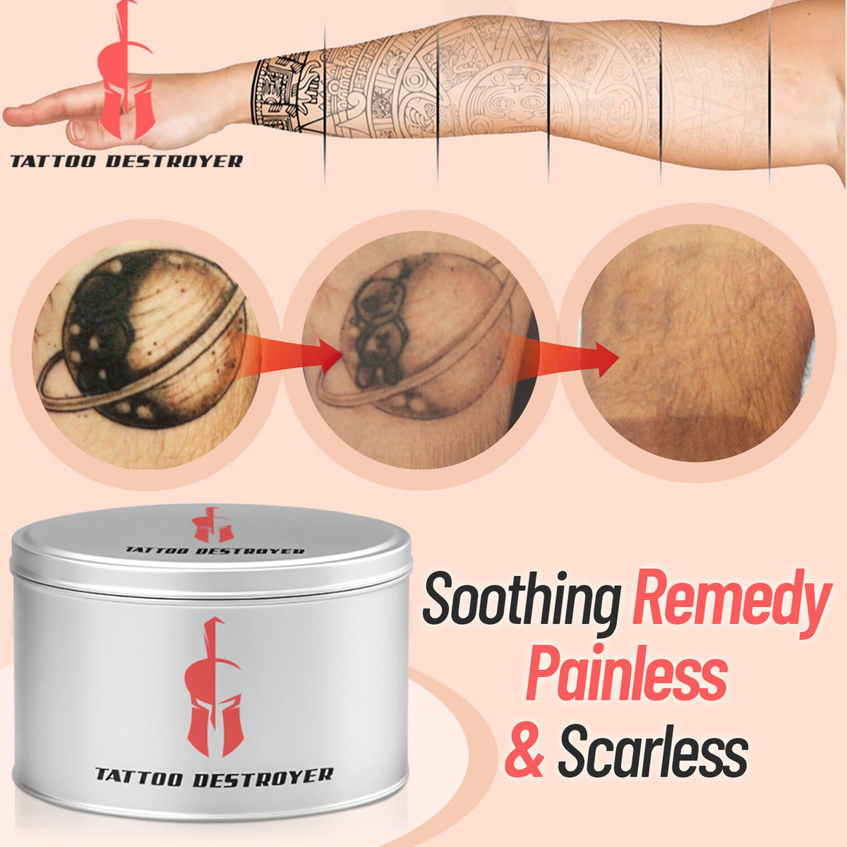 Tattoo Removal Gel - Dark Spot & Tattoo Fade Serum, Safe Non-Painful Formula