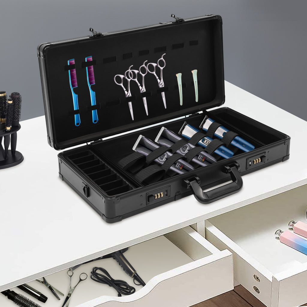 Barber Stylist Carrying Case for Clippers Trimmers & Scissors - Travel Organizer