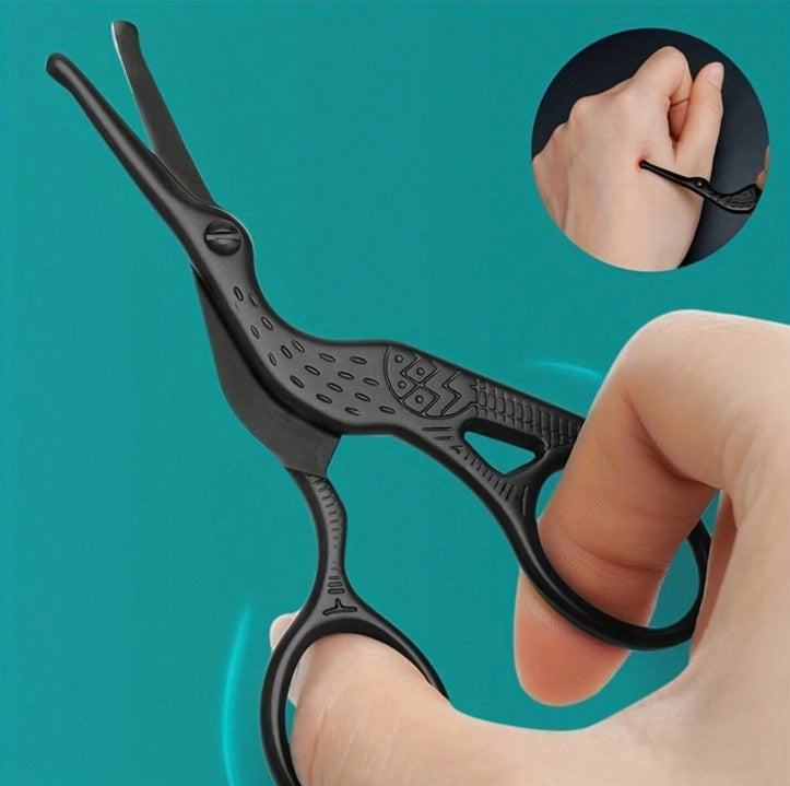 Nose & Facial Hair Grooming Scissors - Stainless Steel Round Tip