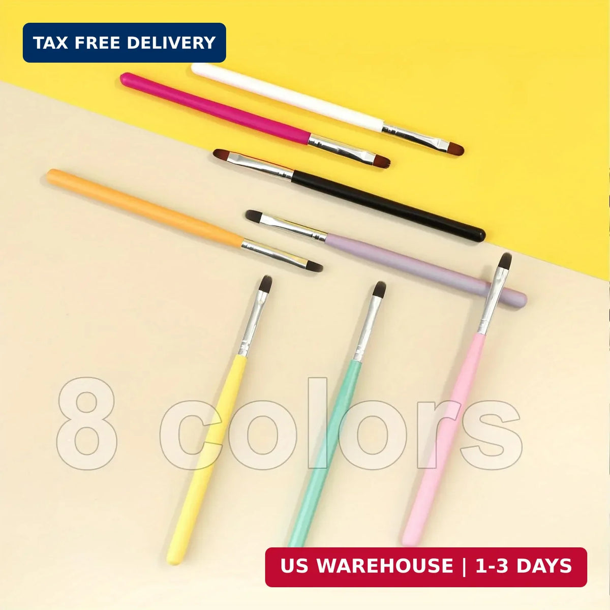 Gel Nail Brush Set - 8 Pcs Acrylic Nail Art Sculpting Brushes for Manicure