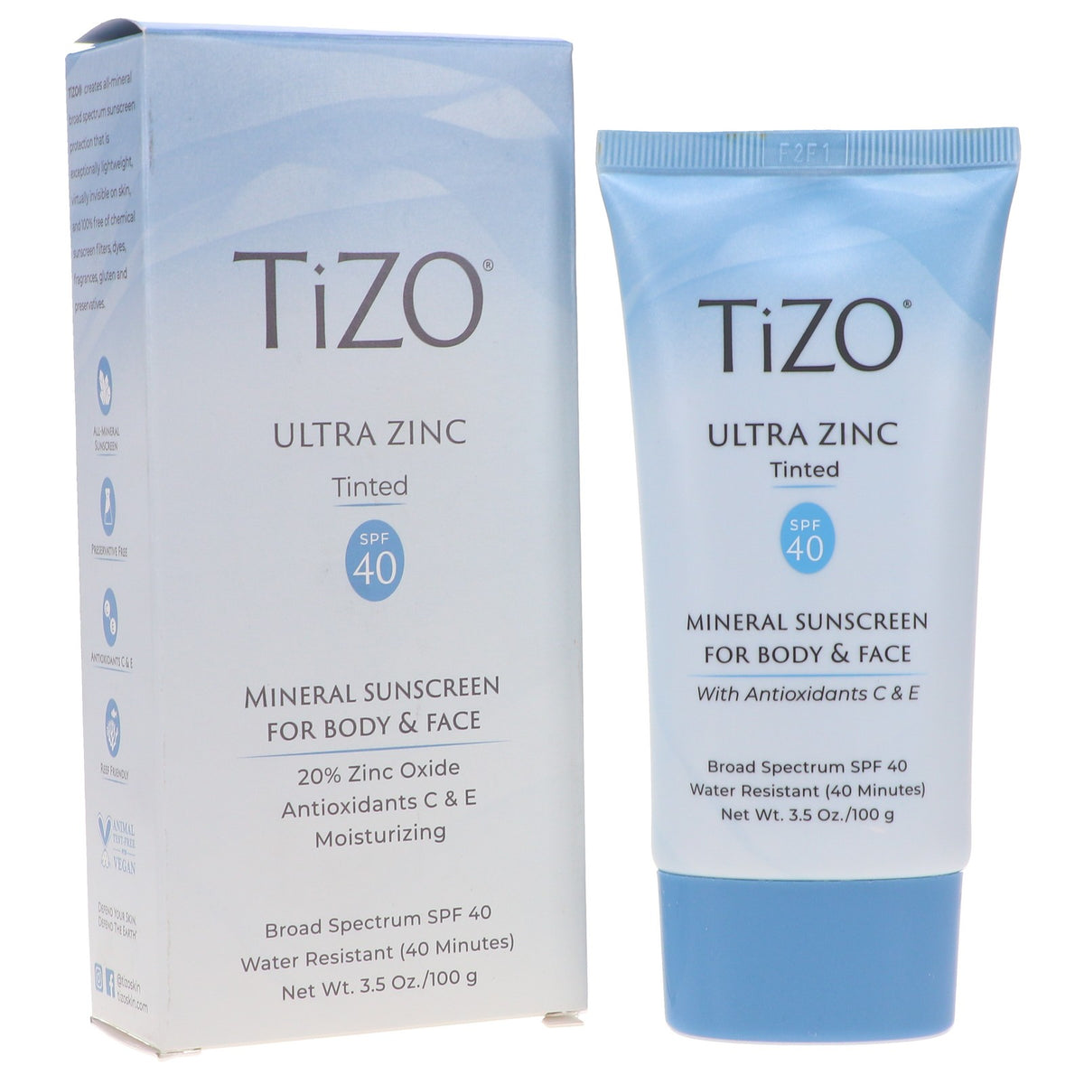 SPF 40 Zinc Body & Face Sunscreen Tinted Broad Spectrum 3.5 oz
