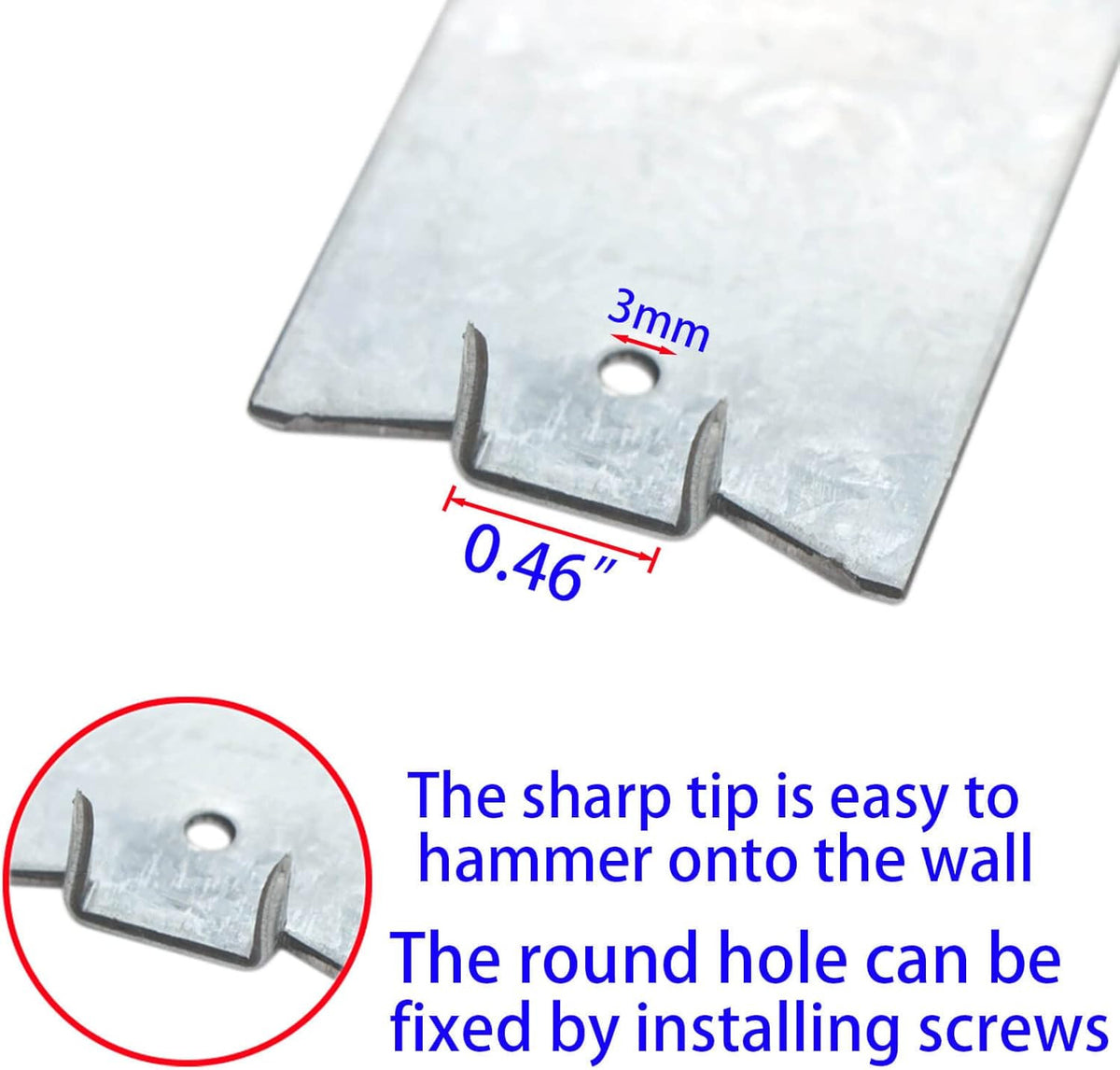 50PCS 1.5 x 2 Inch Nail Plates for Wiring and Pipe Protection