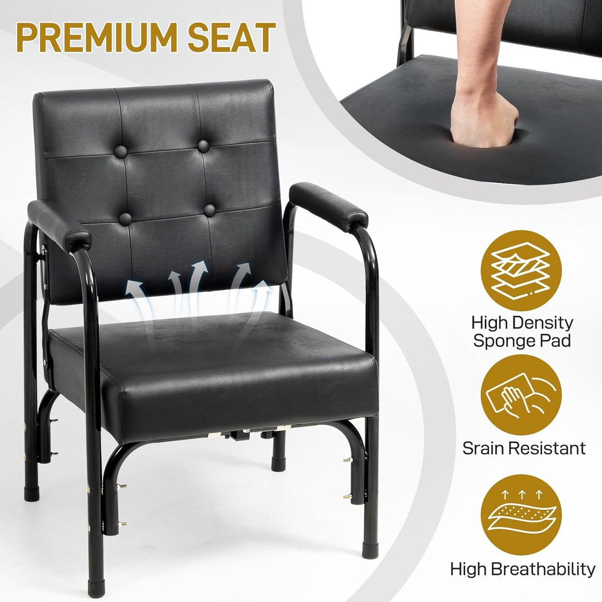 Auto Recline Shampoo Chair with Tilted Backrest for Salon & Barber Use