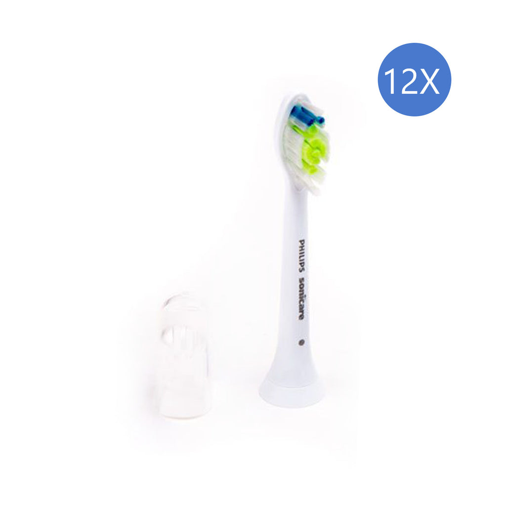 Genuine Philips Sonicare DiamondClean Standard Replacement Brush Heads - White, 12-Pack