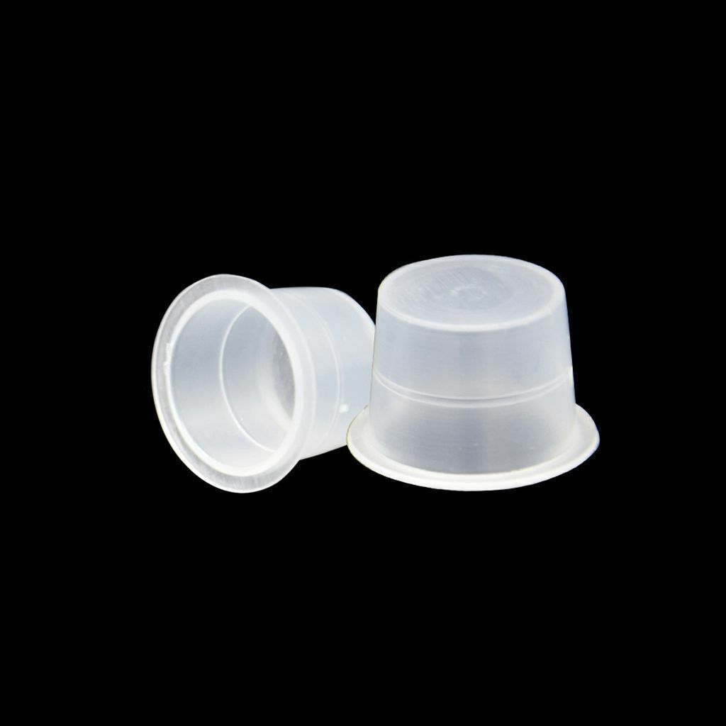 Tattoo Ink Cups 100/200 Pcs Mixed Size Permanent Clear Holder Set