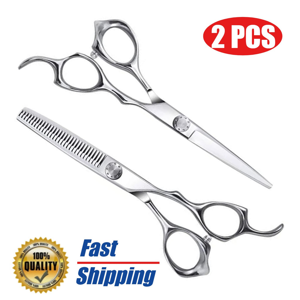 Professional Hair Cutting Scissors Set - Thinning Shears for Salon & Home Use