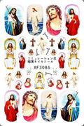 Religious Cross Nail Stickers for Nail Art - Jesus Love Trust Faith Decals
