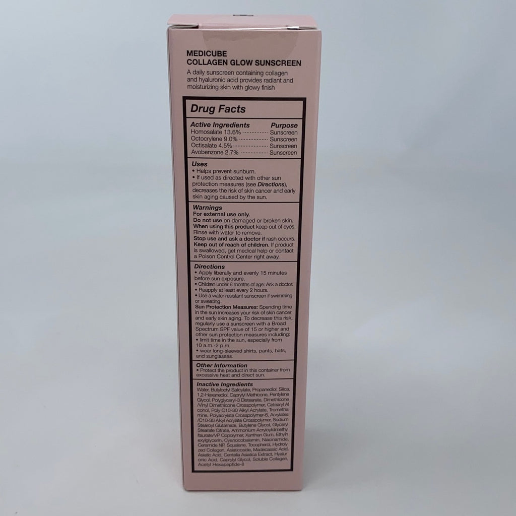 Medicube Collagen Glow SPF 50 Sunscreen with Pink Tint - 50ml/1.69oz
