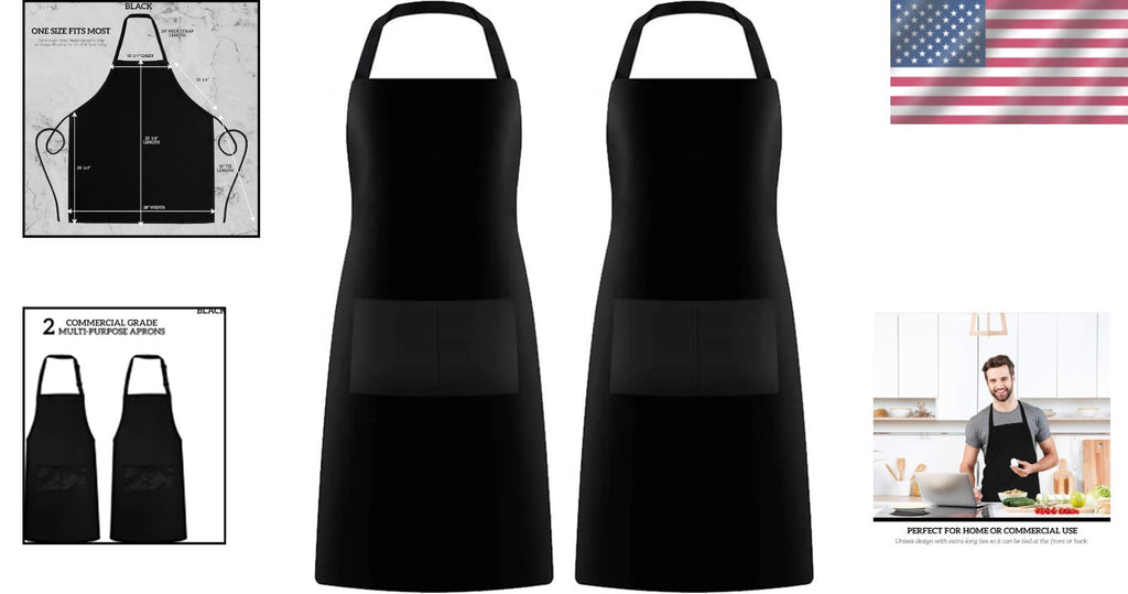 Professional Hair Stylist Apron with 2 Pockets - Heavy-Duty & Washable