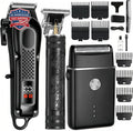3-in-1 Cordless Hair Clippers Beard Trimmer Foil Shaver with LED Display