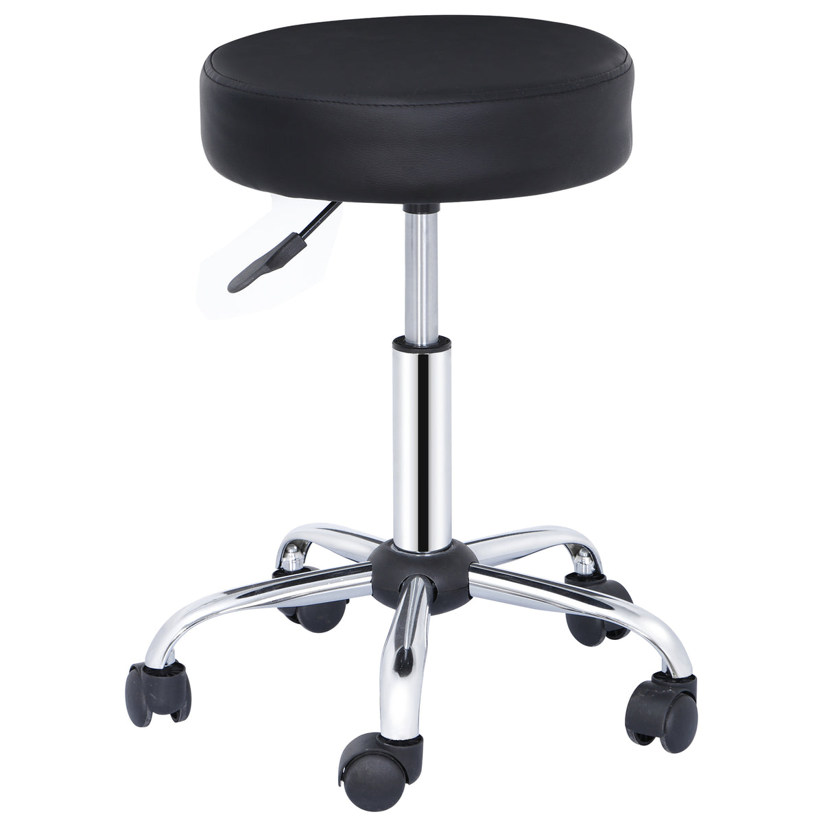 Adjustable Swivel Salon & Tattoo Bar Stool with PU Leather Seat