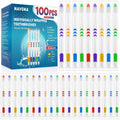 100 Pack Disposable Soft Bristle Toothbrushes Individually Wrapped Travel & Household