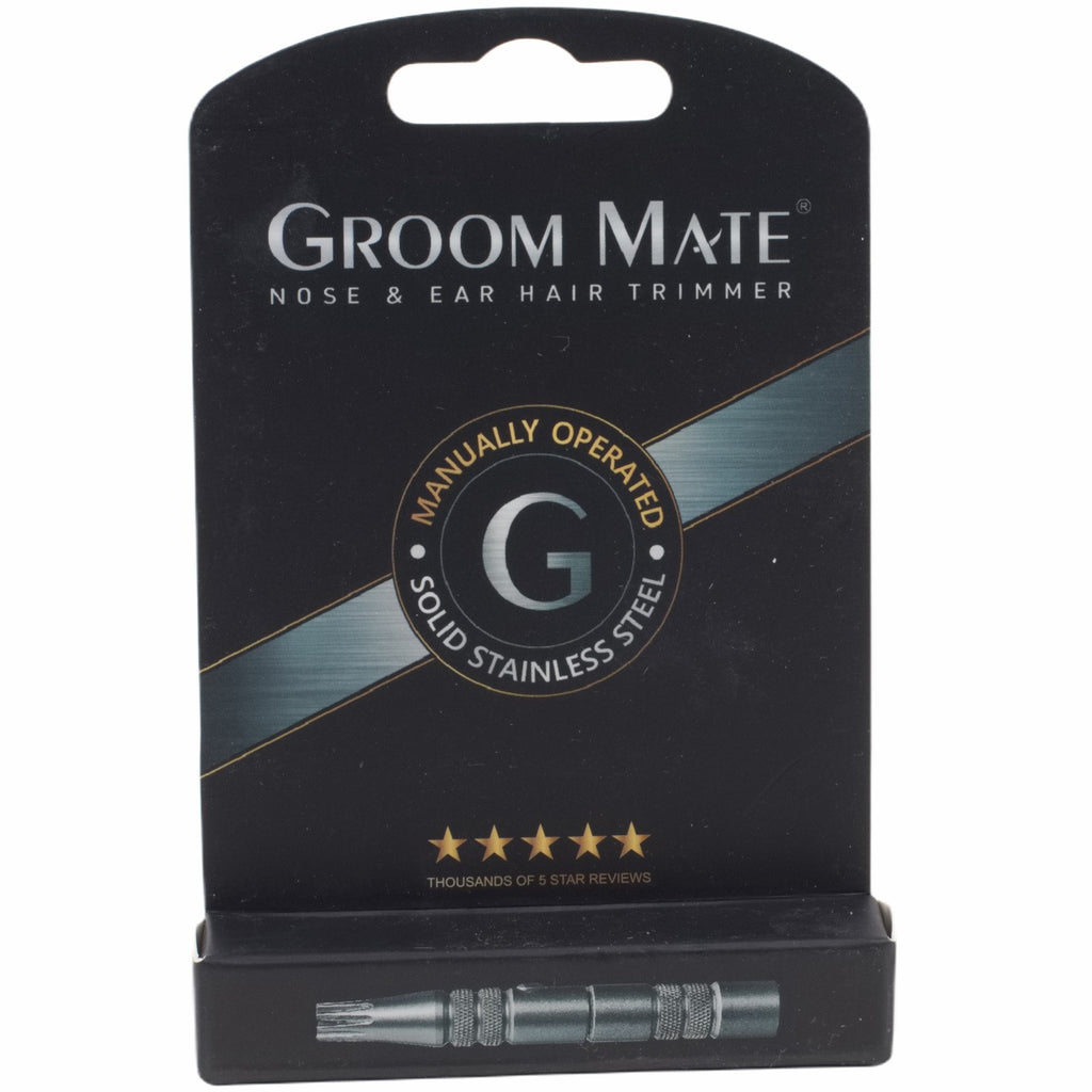 Nose Hair Trimmer Cutter Stainless Steel No Batteries - Groom Mate XL