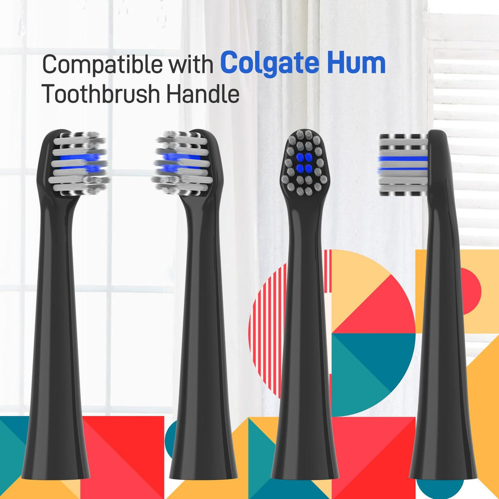 10 PCS Toothbrush Replacement Heads Compatible with Colgate Hum Electric Toothbrush
