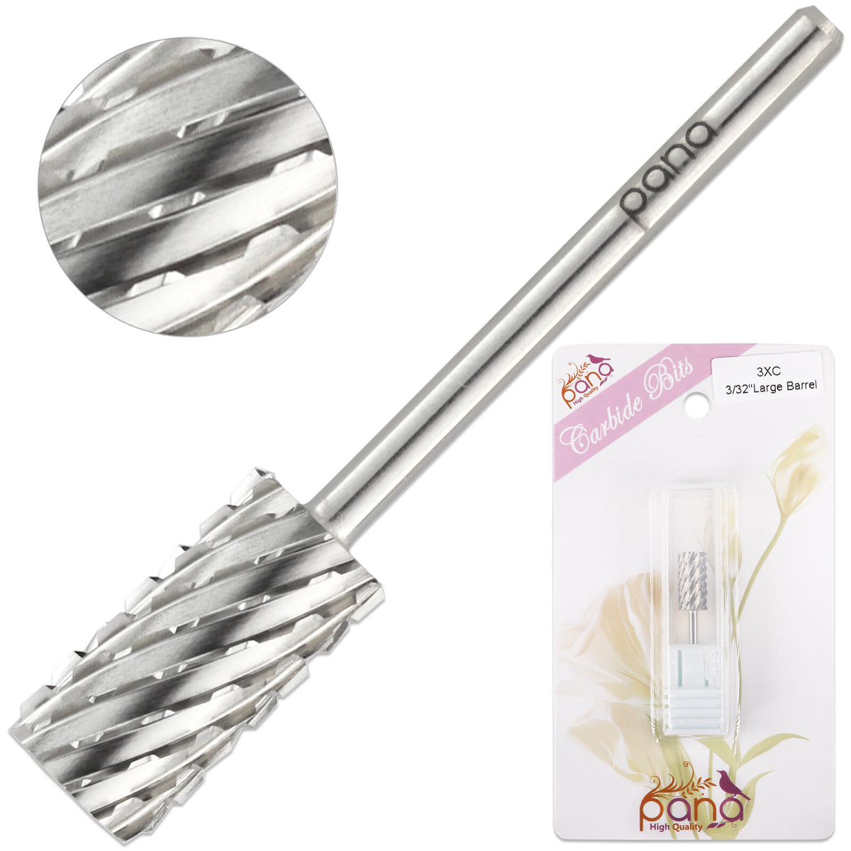 Large Barrel Nail Drill Bit Coarse Grit for Nail Art and Shaping