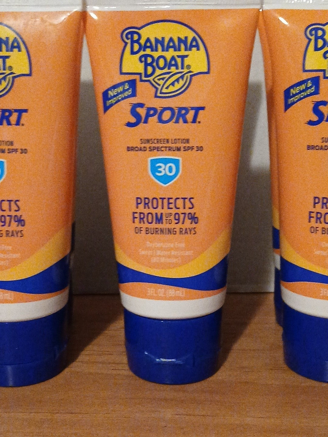 Banana Boat Sport Sunscreen Lotion SPF 30, 3 fl oz - Pack of 6