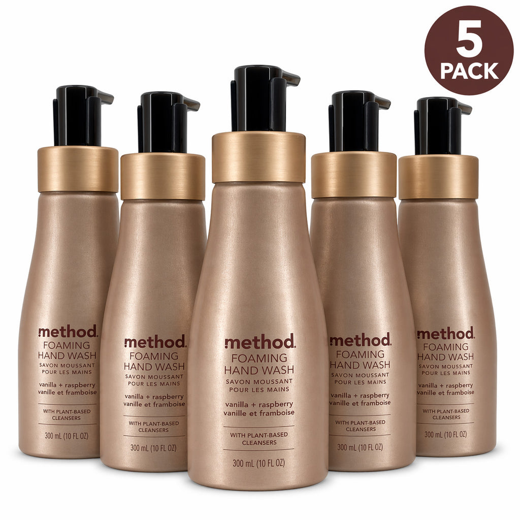 Method Foaming Hand Wash Vanilla Raspberry 5 Pack Plant-Based Soap