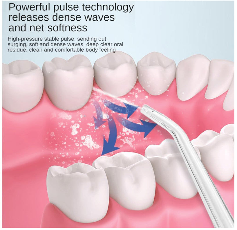 Portable Water Dental Flosser Teeth Cleaner with 3 Modes, Cordless & Rechargeable