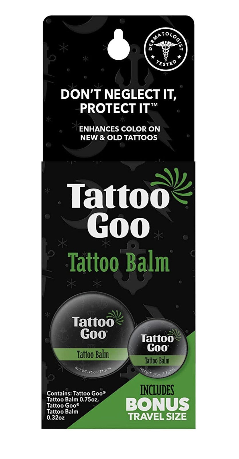 Tattoo Aftercare Balm - Goo Balm Travel Size 0.75 oz & 0.33 oz Tin