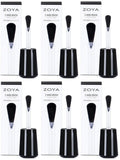 Zoya Wide Brush Nail Polish Applicator Set - 6 Pack for Large & Medium Nails