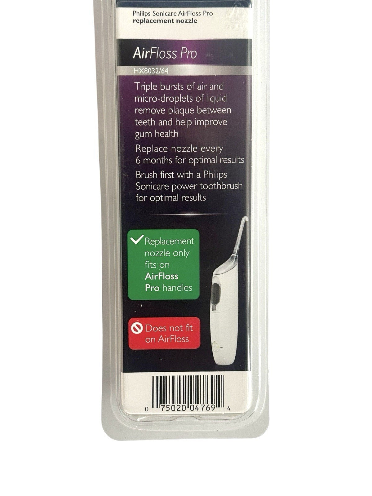 Sonicare Airfloss PRO Nozzle Replacement Pack HX8032/64 - Fits Airfloss PRO Handles