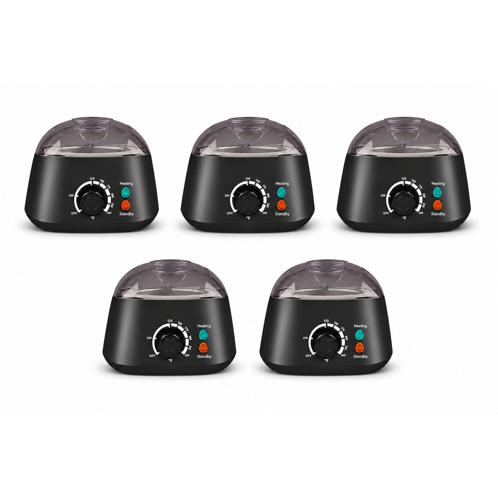 5-Piece Wax Warmer Kit with 500ML Capacity & Hard Wax Beans Set for Hair Removal