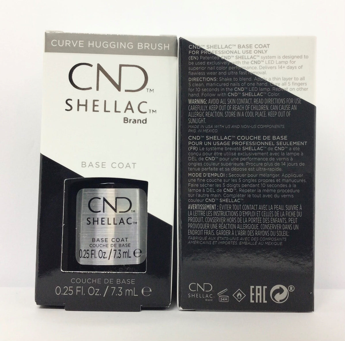 Gel Nail Polish Base and Top Coat Set - 0.25oz / 7.3ml for Professional Manicure