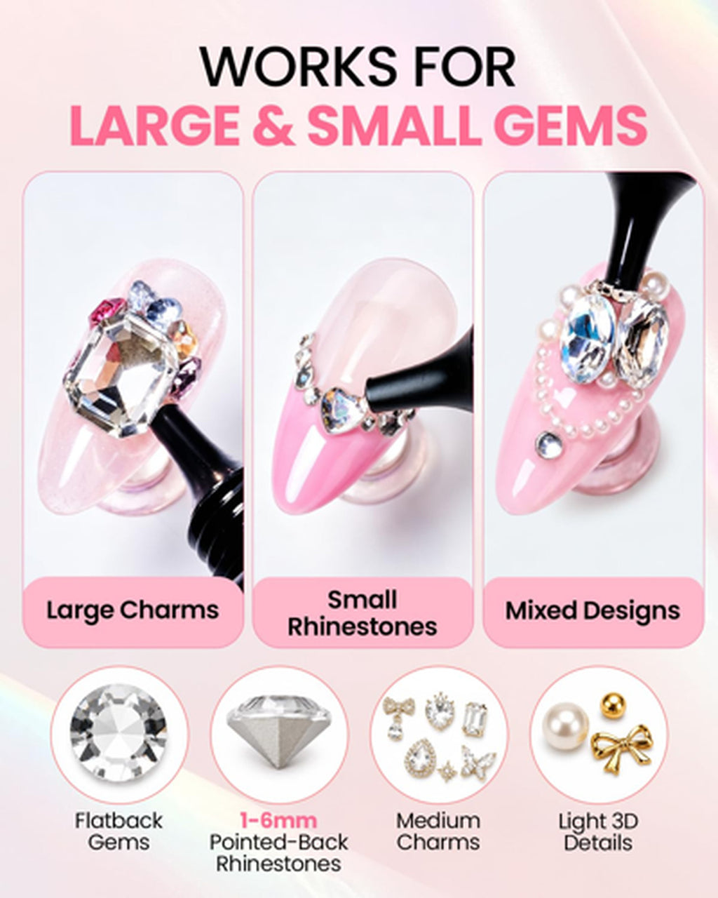 Strong Bond Clear Nail Art Glue Gel for Rhinestones & Charms 30g