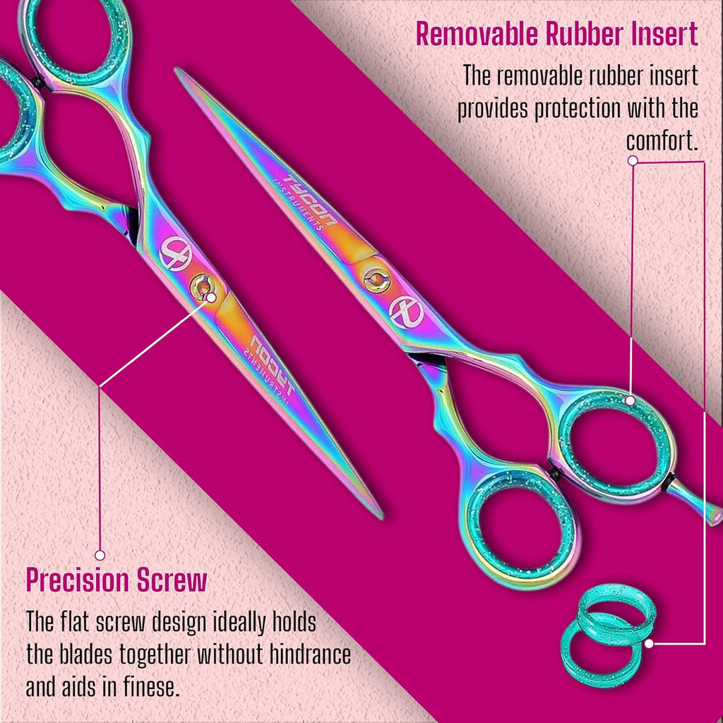 Professional 6-Inch Hair Cutting Scissors - Japanese Stainless Steel Razor Edge