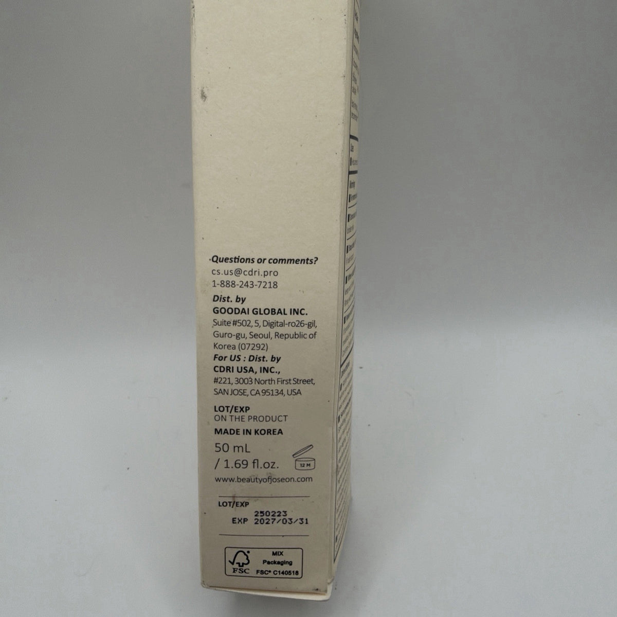Beauty of Joseon Korean Sunscreen Rice & Probiotics SPF 40 1.69 oz - New Sealed