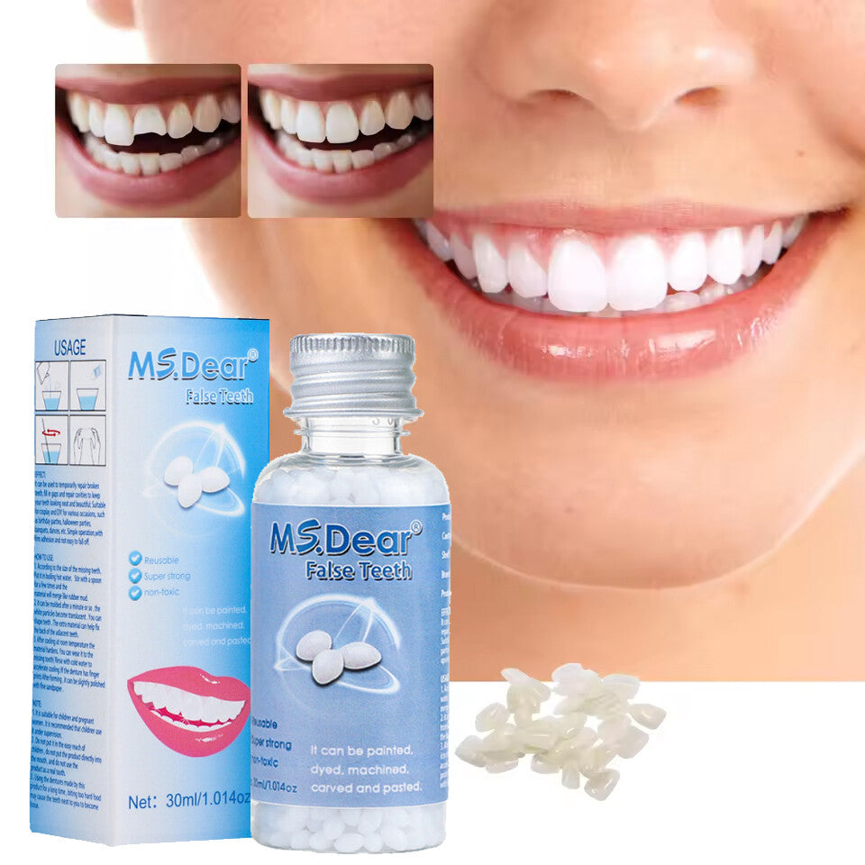 Teeth Repair Kit Moldable False Tooth Beads Reusable Temporary Fix
