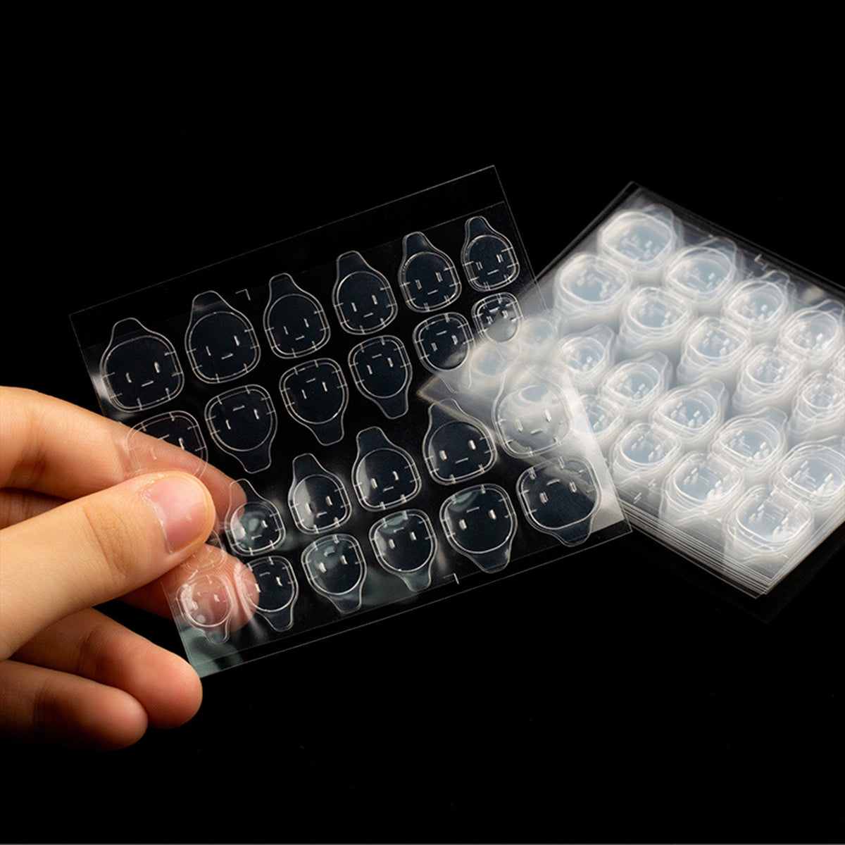 Double-Sided Nail Glue Tape Stickers for Press-On Nails Waterproof, 24 Pack