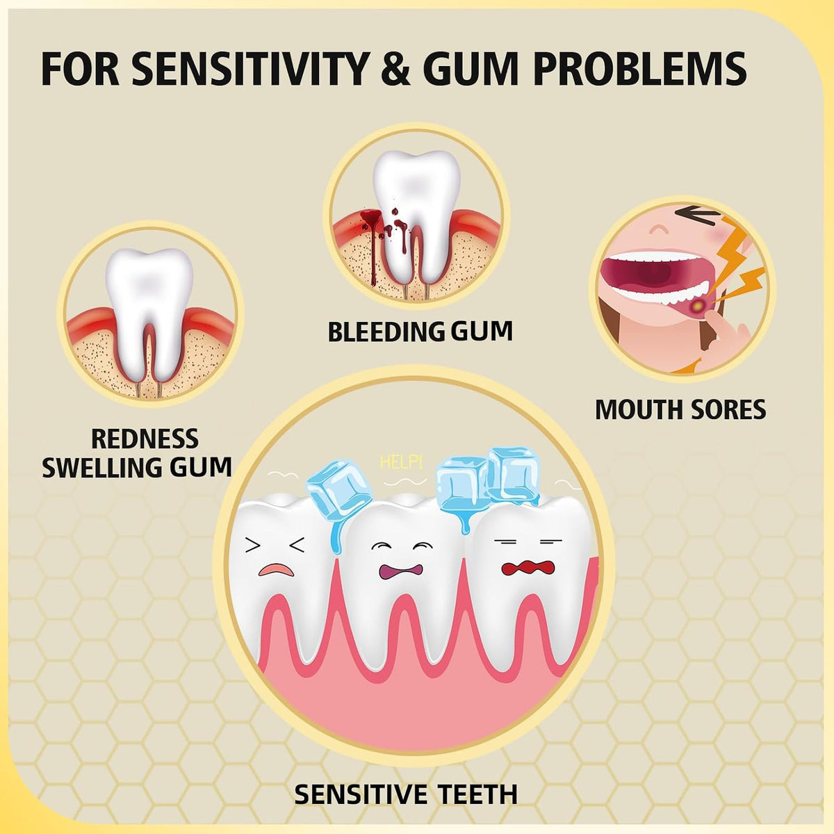 Bee Wasp Venom Peptides Toothpaste for Sensitive Teeth & Gums Health