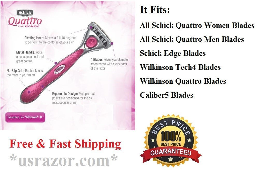 Schick Quattro Women Razor Blades Refill Cartridge Pack - 16 Refills