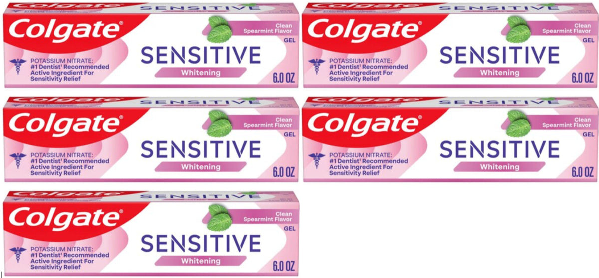 Colgate Sensitive Whitening Toothpaste - Fresh Mint 6 oz - 5 Pack