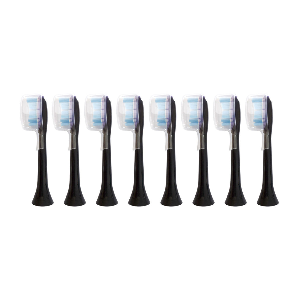 8 Pack Philips Sonicare DiamondClean G3 Replacement Heads - Black, Standard Size