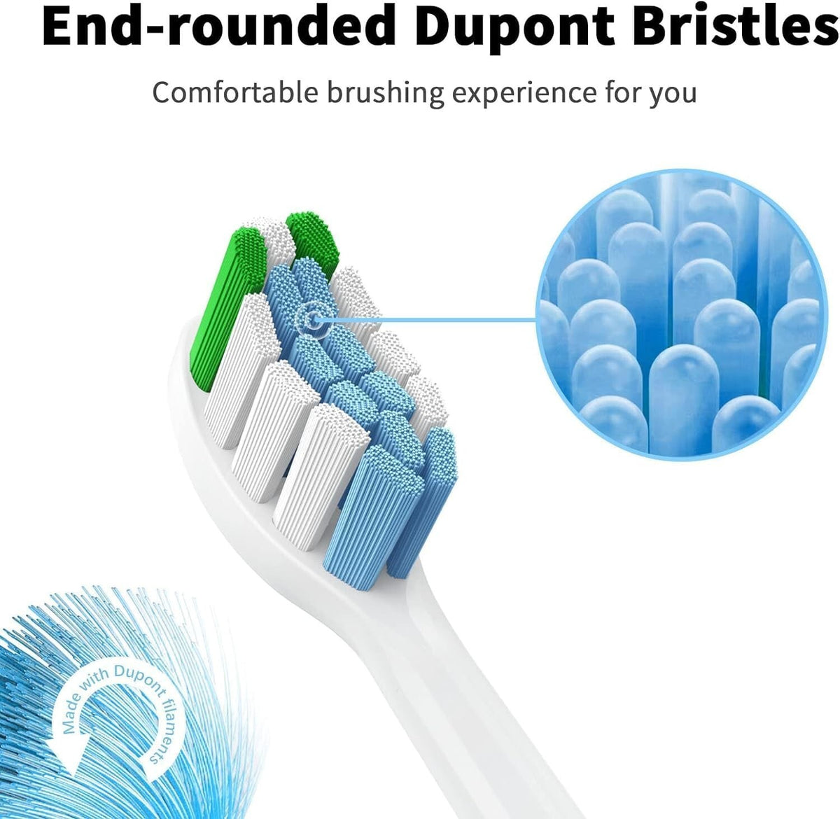 Replacement Toothbrush Heads Compatible with Phillips Sonicare 8 Pack - Soft Bristles