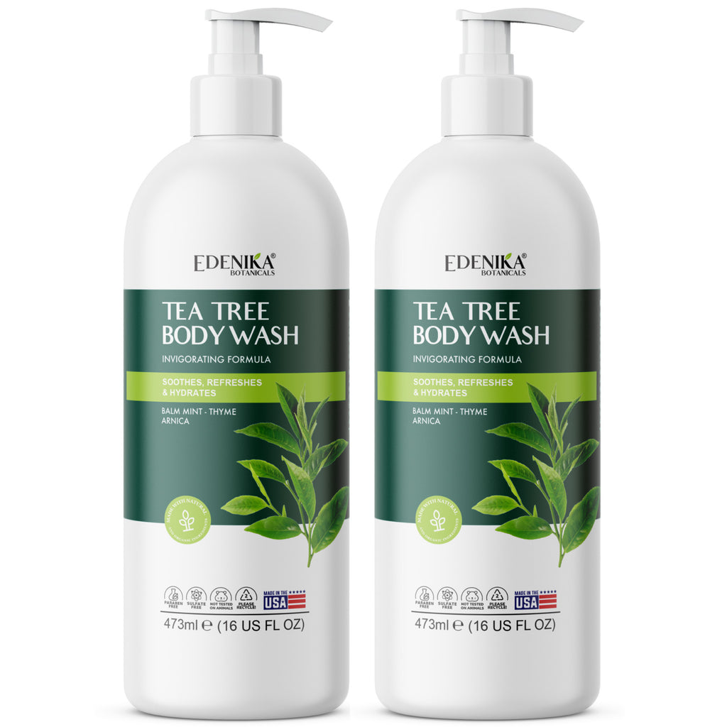 Tea Tree Body Wash for Itch Relief & Antifungal Cleansing – 2 Pack