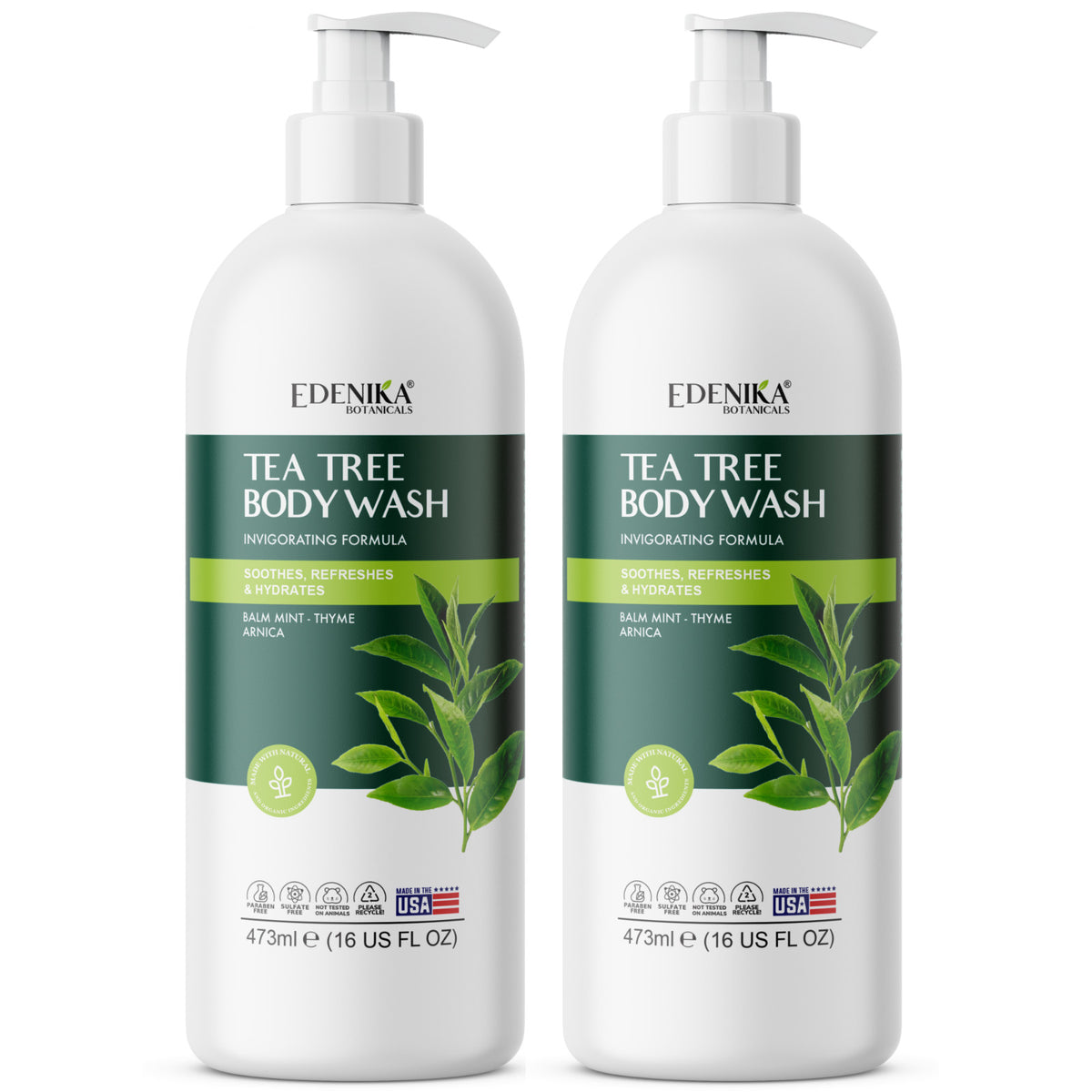 Tea Tree Body Wash for Itch Relief & Antifungal Cleansing – 2 Pack