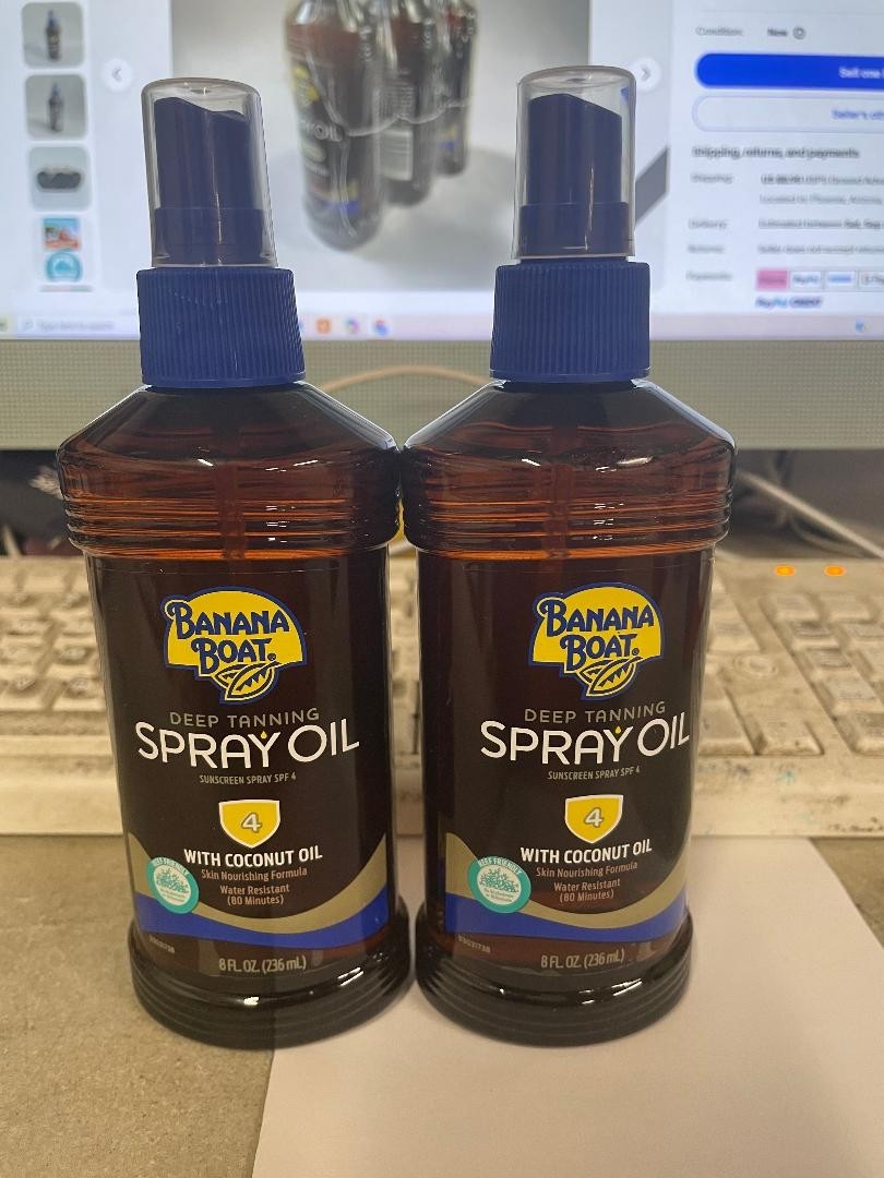Deep Tanning Oil Spray SPF 15 with Coconut Oil & Natural Extracts - 8 oz, Pack of 2