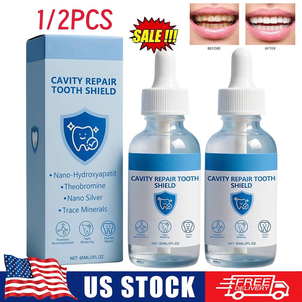 Liquid Nano Hydroxyapatite Tooth Repair Serum for Enamel Remineralization - 1/2 or 2 Pieces